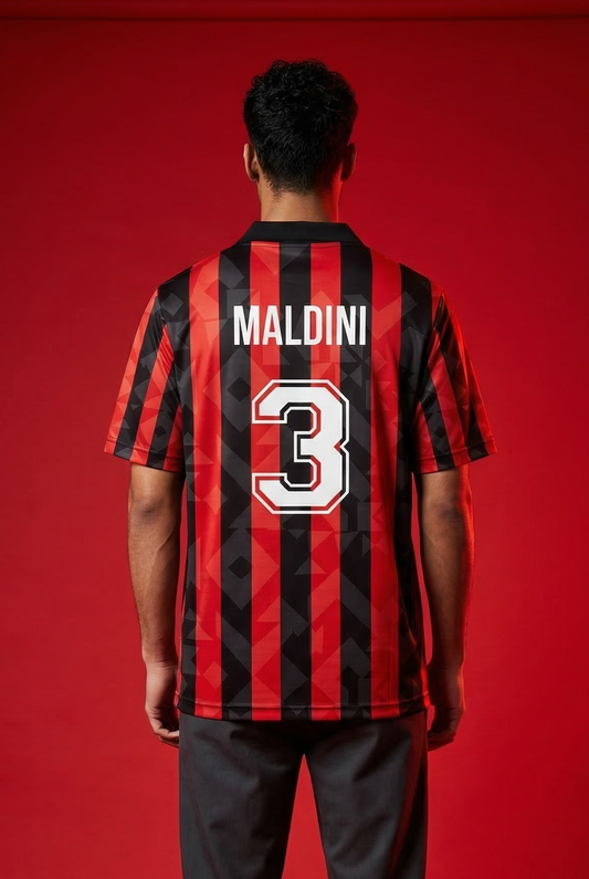 1994/95 AC MILAN MALDINI HOME JERSEY - Regular Edition