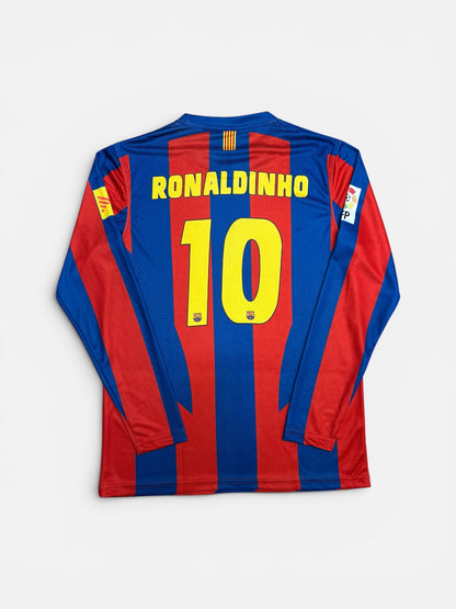 FCB ICONIC RONALDINHO 05/06 HOME FULL SLEEVE JERSEY - Regular Edition