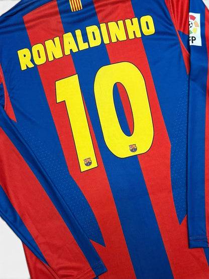 FCB ICONIC RONALDINHO 05/06 HOME FULL SLEEVE JERSEY - Regular Edition