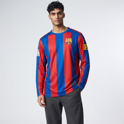 FCB ICONIC RONALDINHO 05/06 HOME FULL SLEEVE JERSEY - Regular Edition